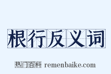 根行反义词是什么意思的图片